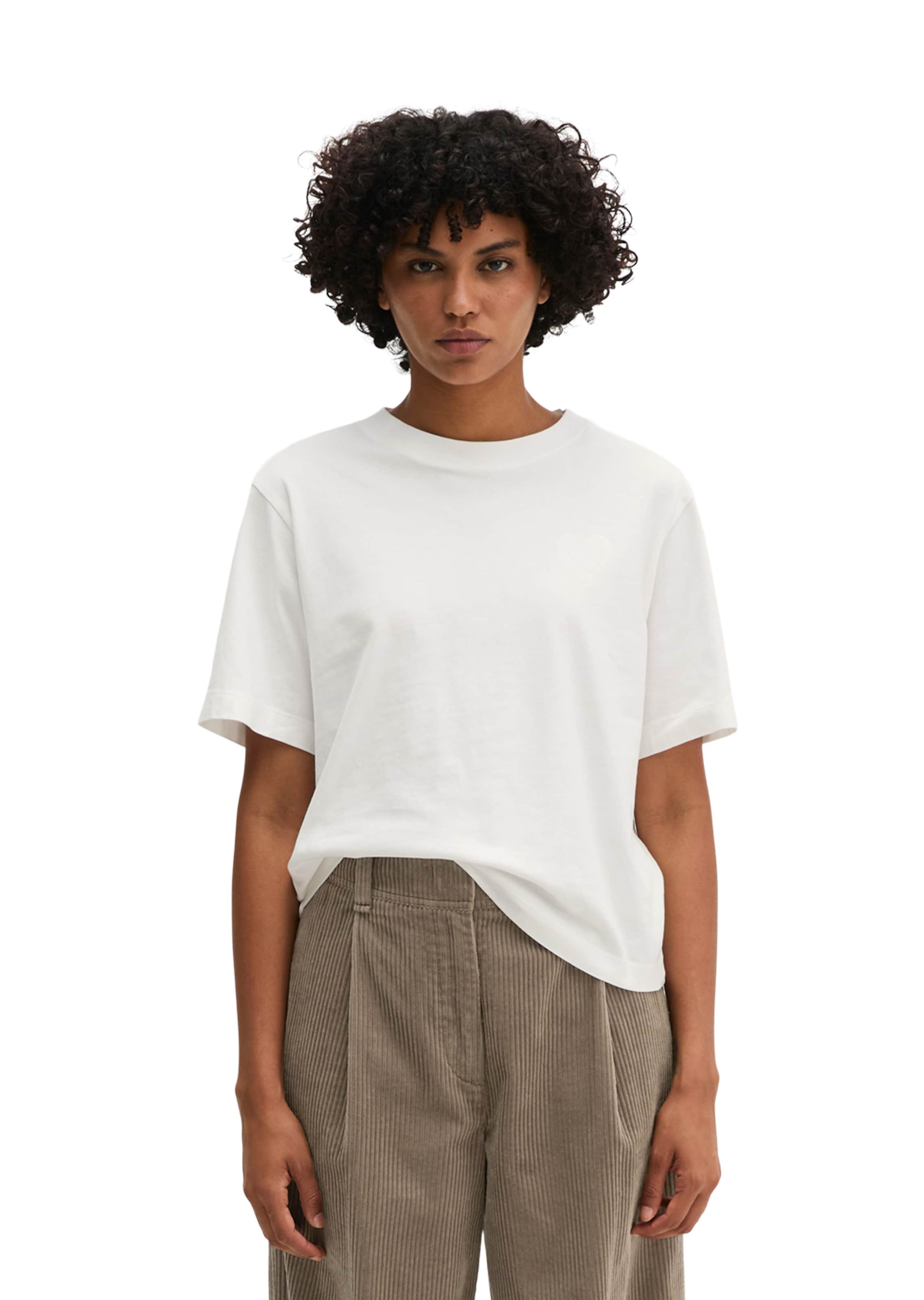 T-shirt Marc O'Polo en blanc : devant