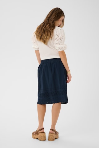 Cream Skirt 'Jana' in Blue