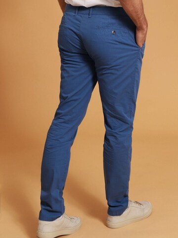 Suitable Slim fit Chino trousers 'Plato' in Blue
