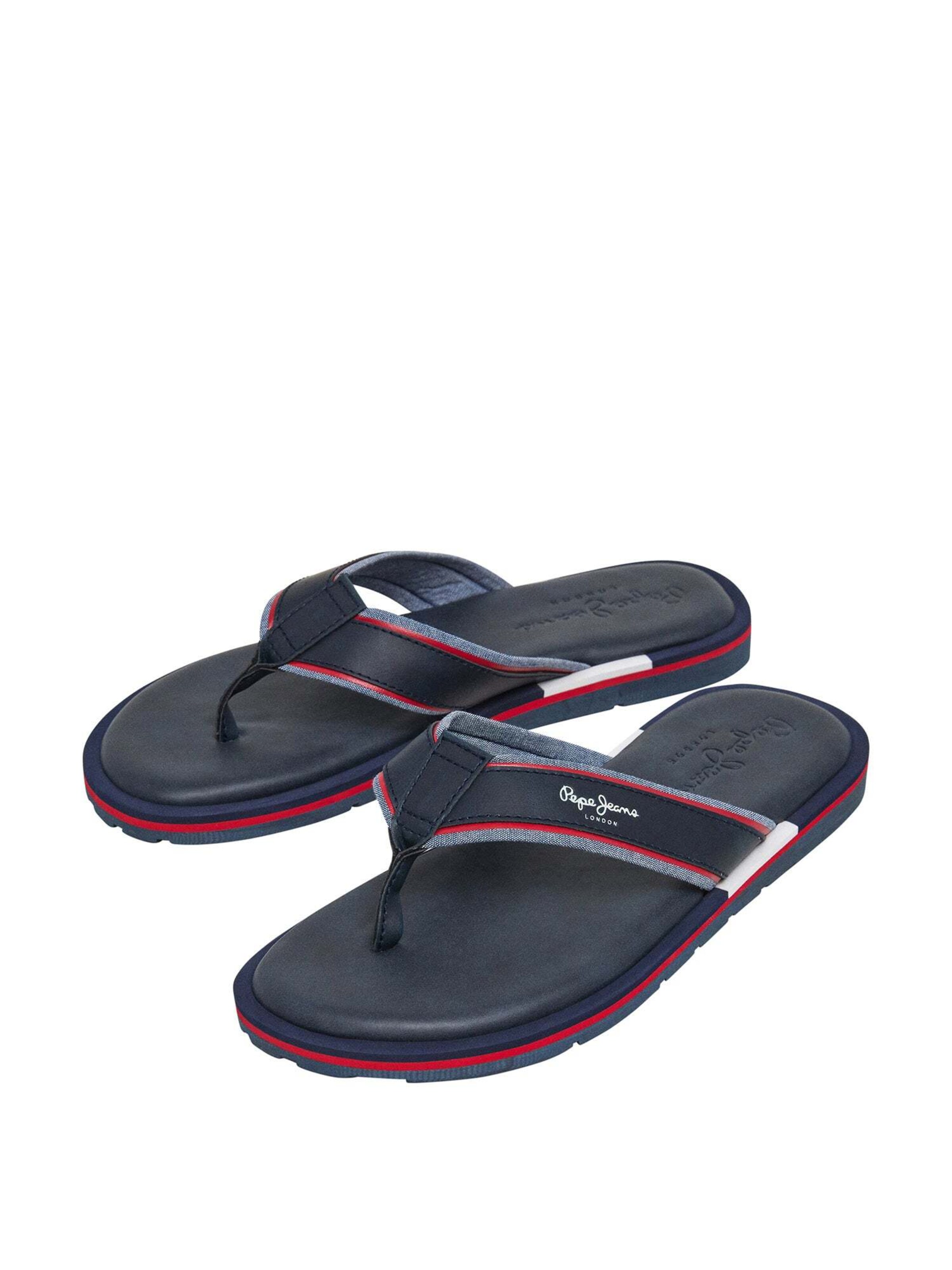 Pepe Jeans Teenslippers 'BARREL BRAND' in Blauw