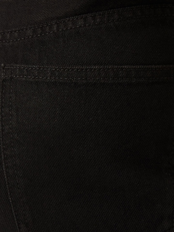 BershkaWide Leg/ Široke nogavice Traperice - crna boja