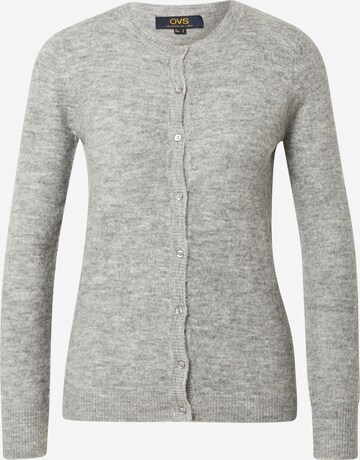 OVS Knit Cardigan in Grey: front