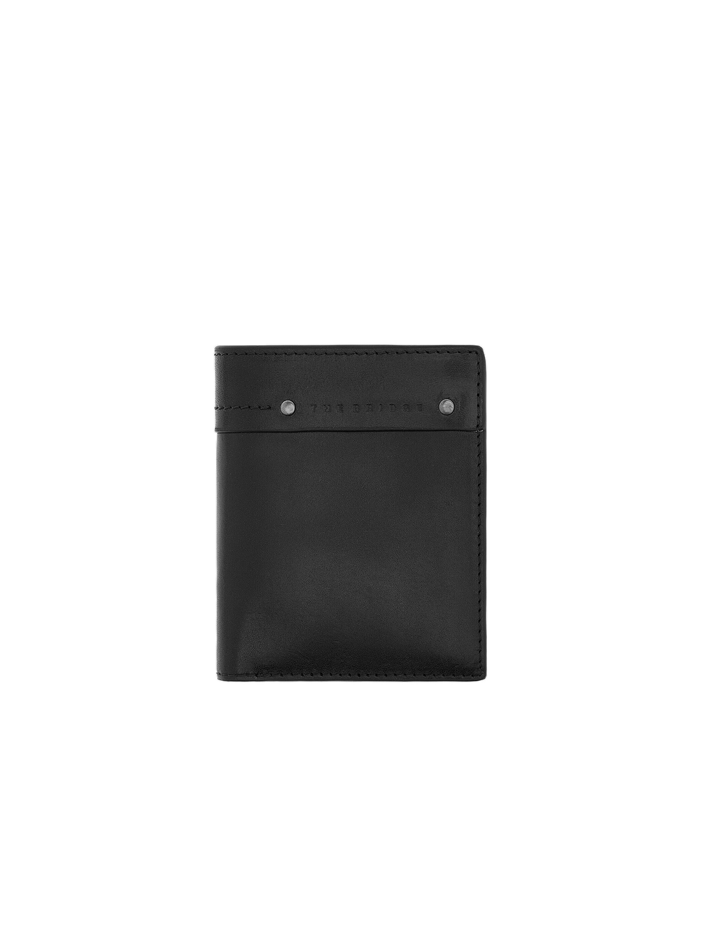 The Bridge Wallet in Black: front