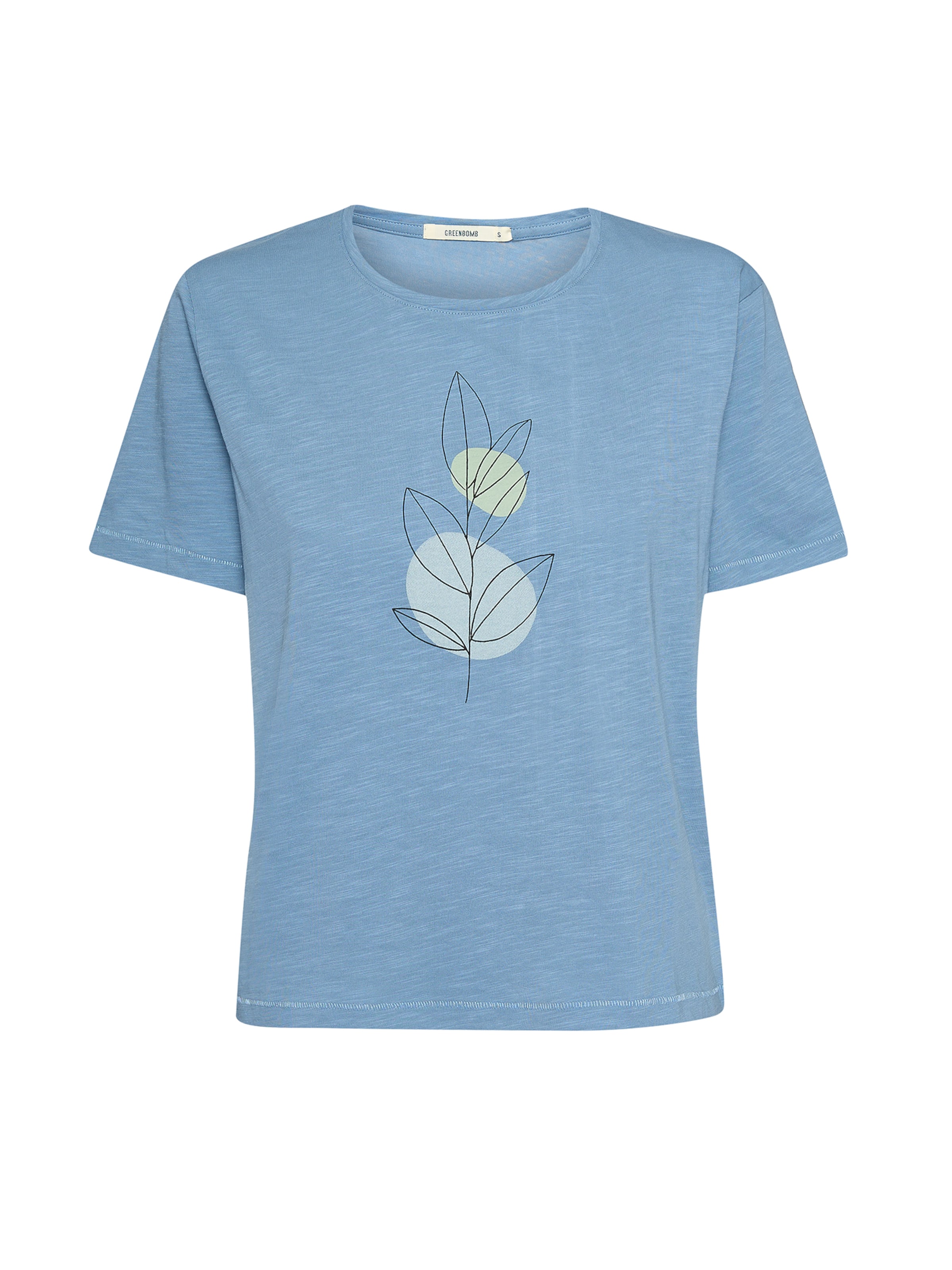 Maglietta 'Nova Bloom Classic' di GREENBOMB in blu: frontale