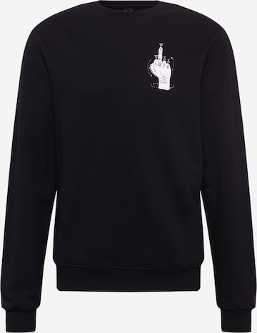 IriedailySweater majica 'Palmistry Crew' - crna boja: prednji dio