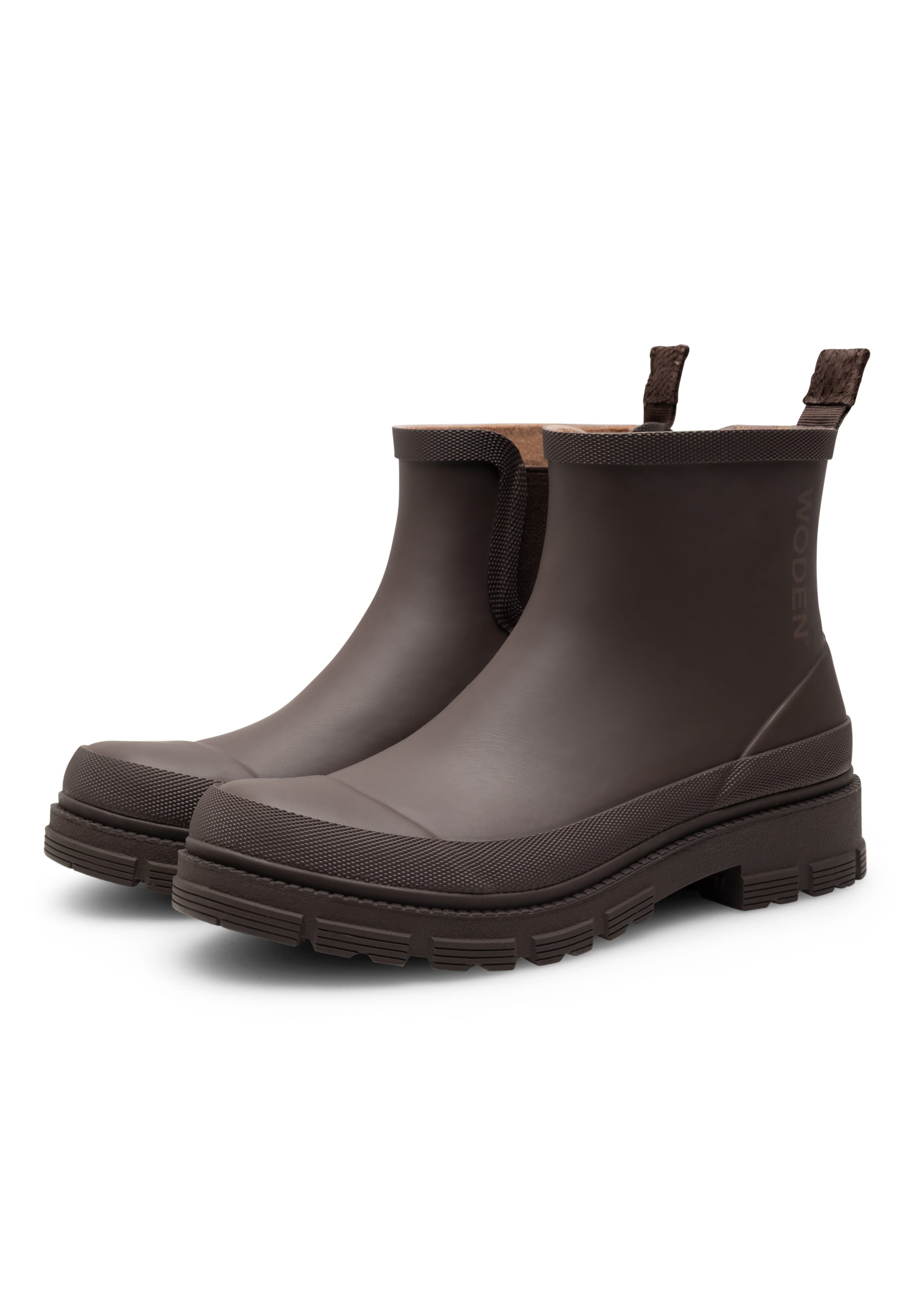 WODEN Enkellaarsjes 'Alison Waterproof' in Bruin