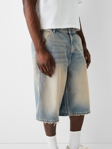 Bershka Loosefit Jeans in Blauw