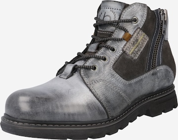 bugatti Lace-Up Boots 'Scarus' in Grey: front