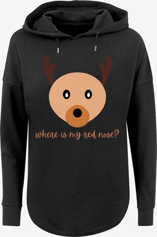 F4NT4STIC Sweatshirt 'Red Nose Weihnachten' in Black: front