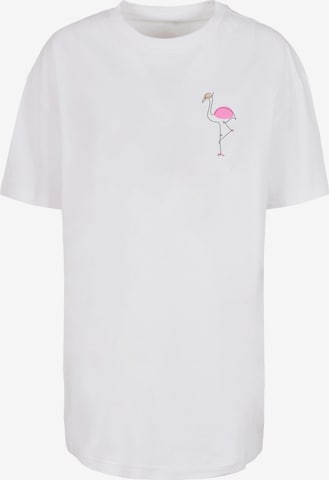 Merchcode Shirt 'Flamingo' in White: front