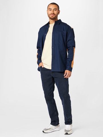 TOPMAN Comfort fit Button Up Shirt in Blue