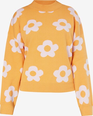 Pull-over swirly en orange : devant