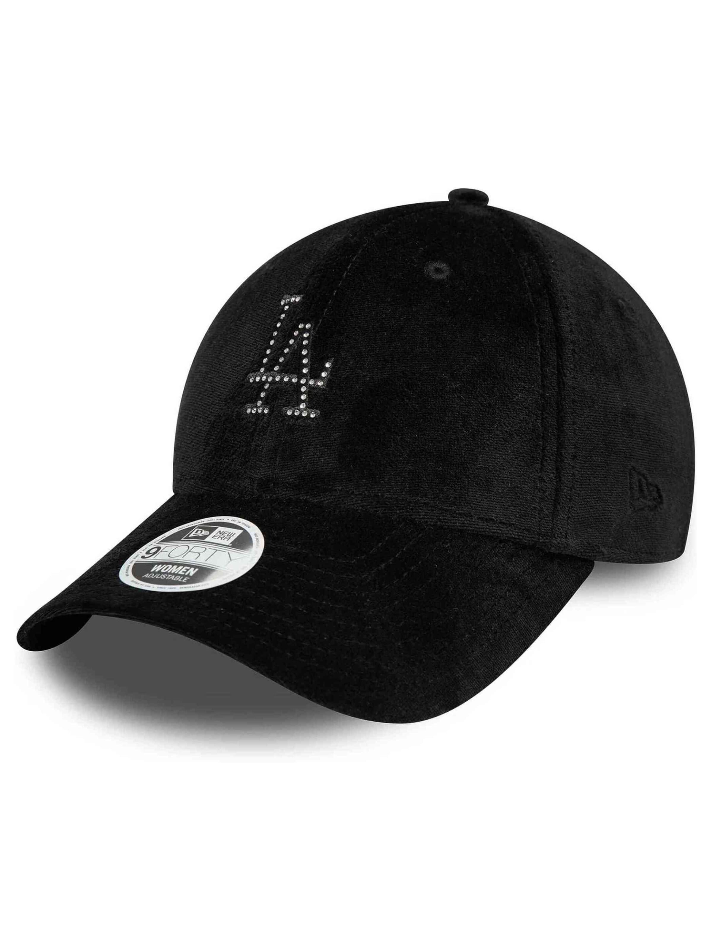 NEW ERA Pet 'Los Angeles Dodgers 9FORTY' in Zwart: voorkant