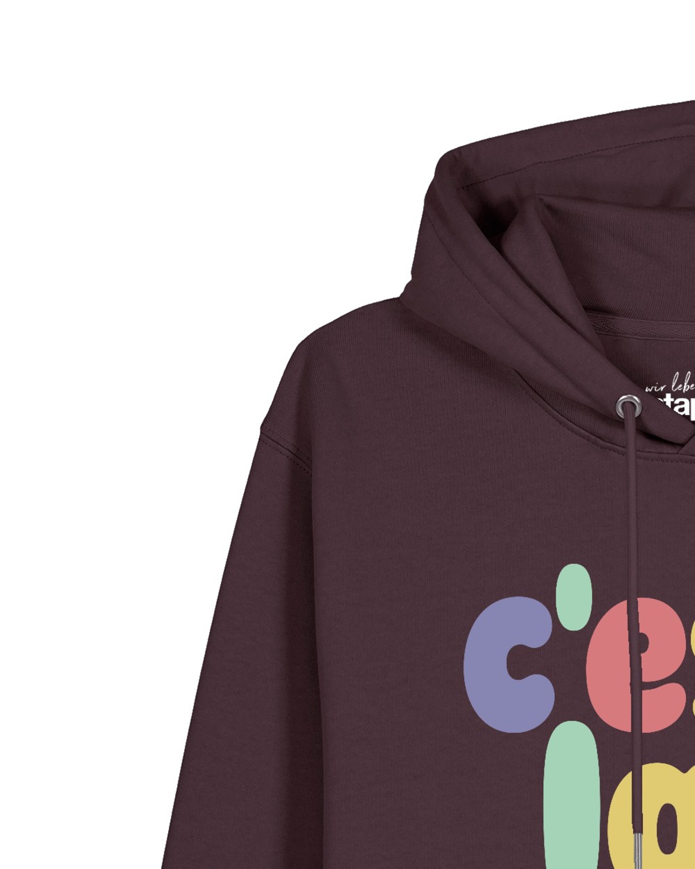 Felpa 'C'est La Vie' di Watapparel in marrone