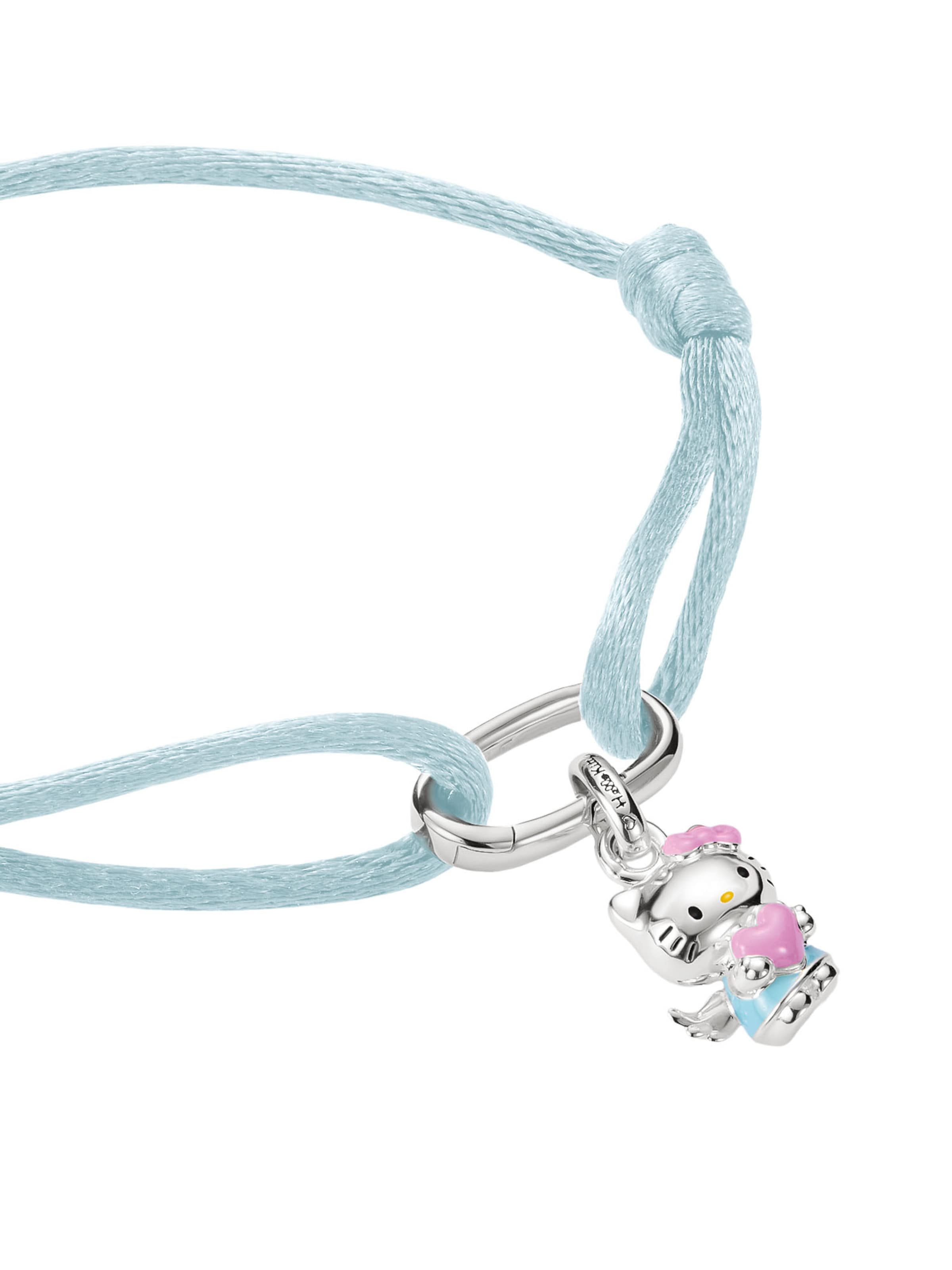 Thomas Sabo Hello Kitty Textilarmband mit Charm – Connect in Blau
