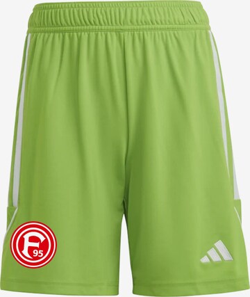 ADIDAS PERFORMANCE Regular Workout Pants ' Fortuna Düsseldorf' in Green: front
