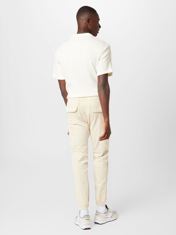 INDICODE JEANS Tapered Cargo Pants 'Levy' in Beige