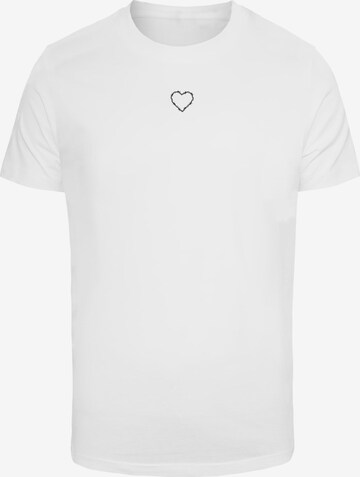 T-Shirt 'Good Vibes Only' Mister Tee en blanc : devant