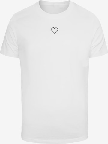 T-Shirt 'Good Vibes Only' Mister Tee en blanc : devant