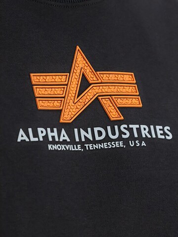ALPHA INDUSTRIES Sweatshirt 'Basic Rubber'‌‌‌‌‌‌‌ in Schwarz