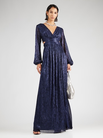 Robe de soirée SWING en bleu : devant