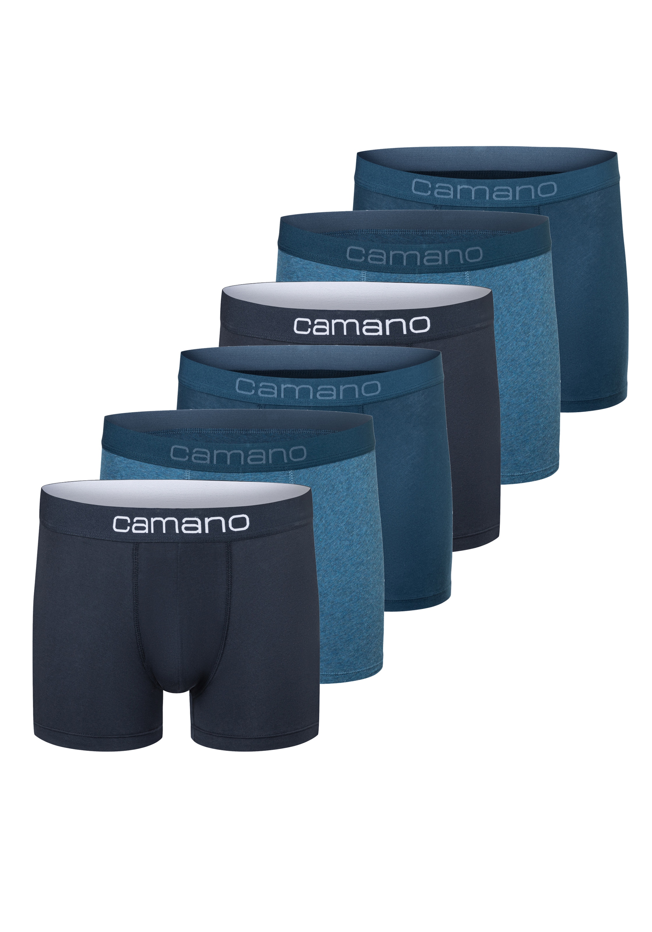 Boxer di camano in blu: frontale