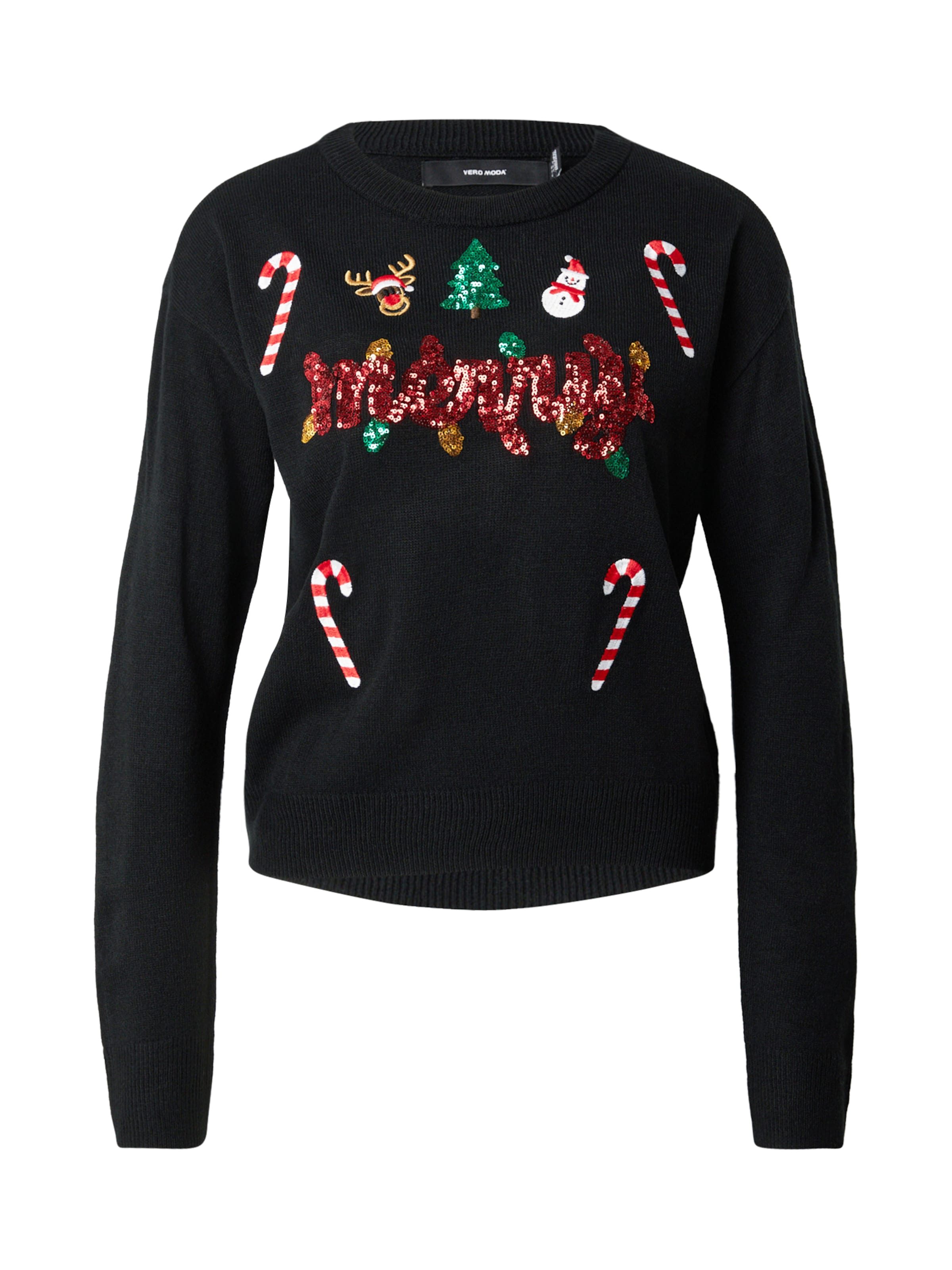 VERO MODA Sveter - Čierna: predná strana