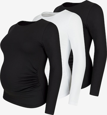 M.M.C. Shirt 'Langarm Basic Umstandsmode' in Black: front