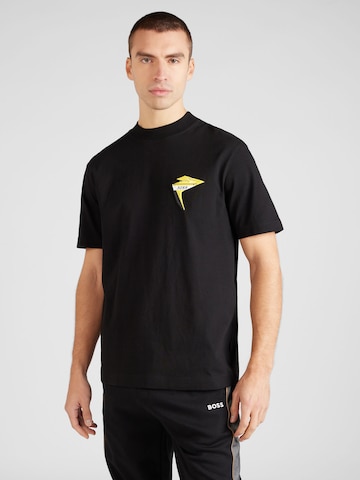 BOSS Тениска 'TeeBikerGear' в черно: отпред
