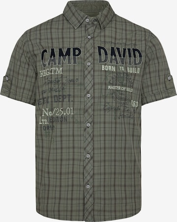 CAMP DAVID Regular fit Button Up Shirt in Green: front