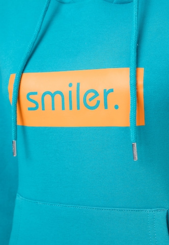 Sweat-shirt 'Happy' smiler. en bleu