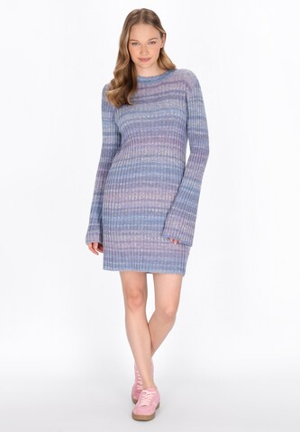 MYMO Gebreide jurk in Blauw