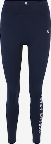 OCEANSAPART - Skinny Leggings 'Beauty' em azul: frente