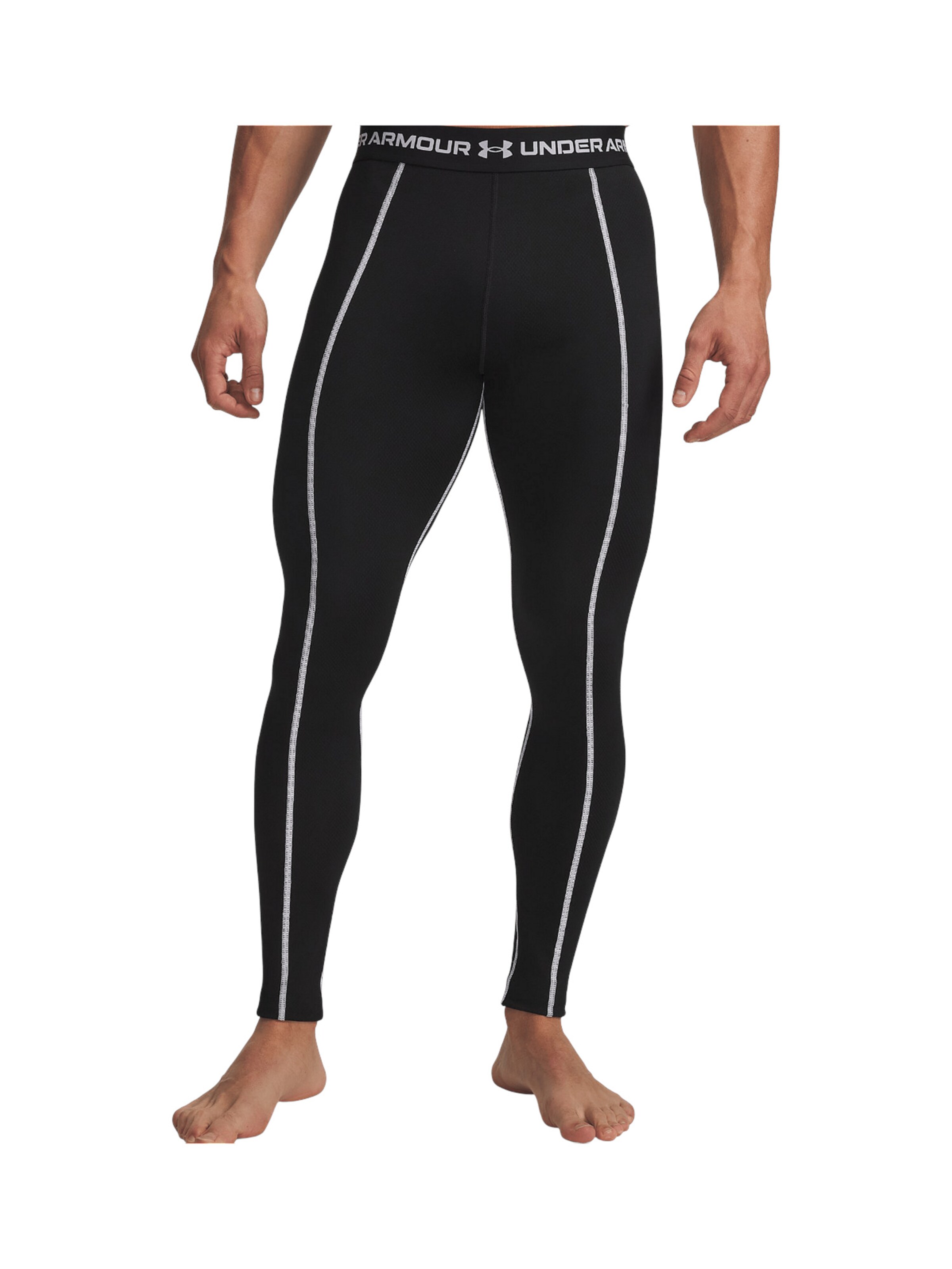 UNDER ARMOUR Skinny Sporthose in Schwarz: Vorderseite