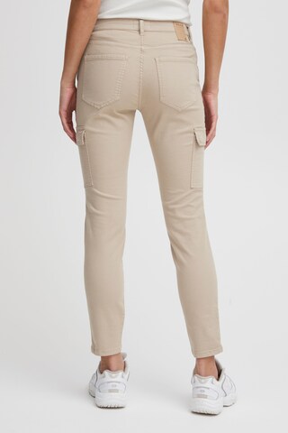 PULZ Jeans Skinny Cargobroek 'Rosita' in Beige