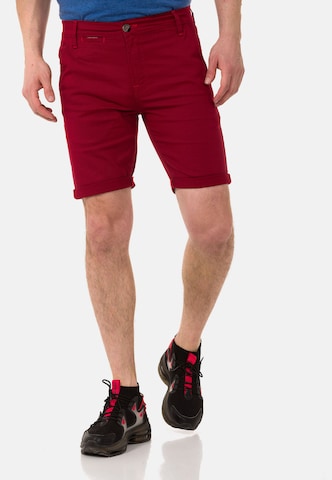 CIPO & BAXX Regular Pants in Red: front