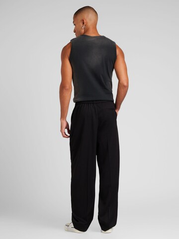 Wide leg Pantaloni con pieghe di TOPMAN in nero