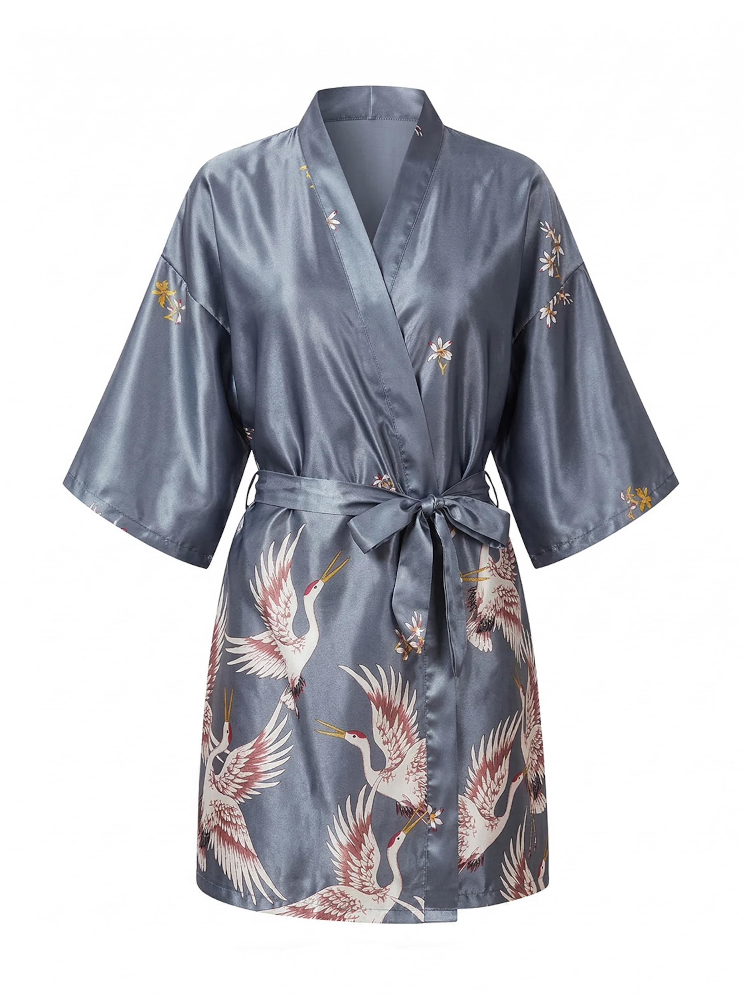 Vivi Idee Dressing Gown 'Nachthemd' in Grey: front