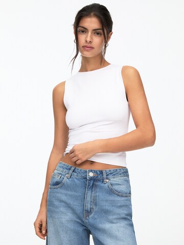 Pull&Bear Top in Wit: voorkant