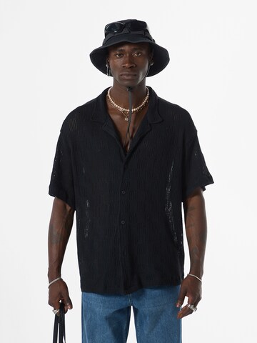 Camicia 'Cowslip' di VAMOS CLO in nero: frontale