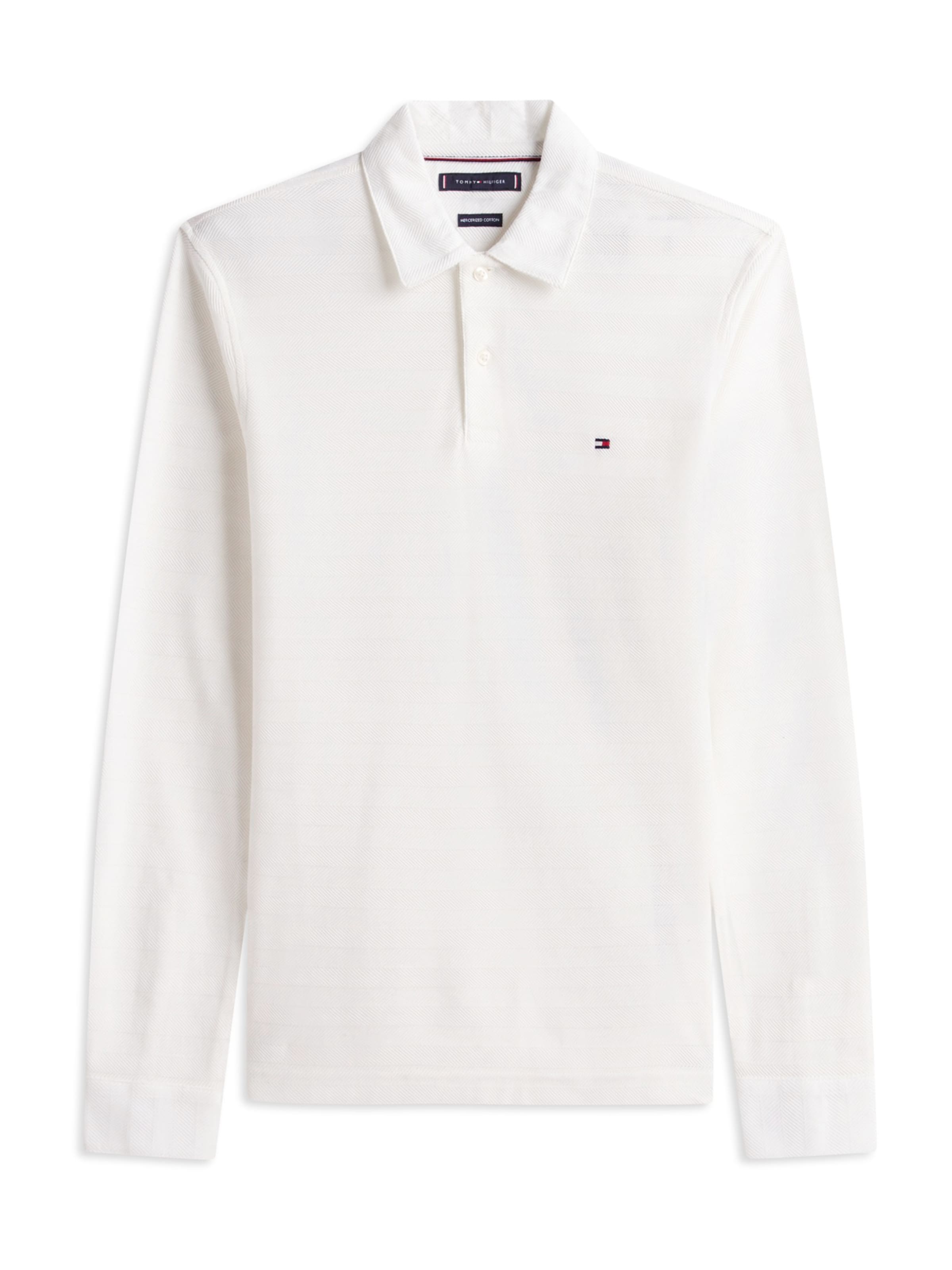 TOMMY HILFIGER Bluser & t-shirts 'HERRINGBONE' i hvid, Produktvisning