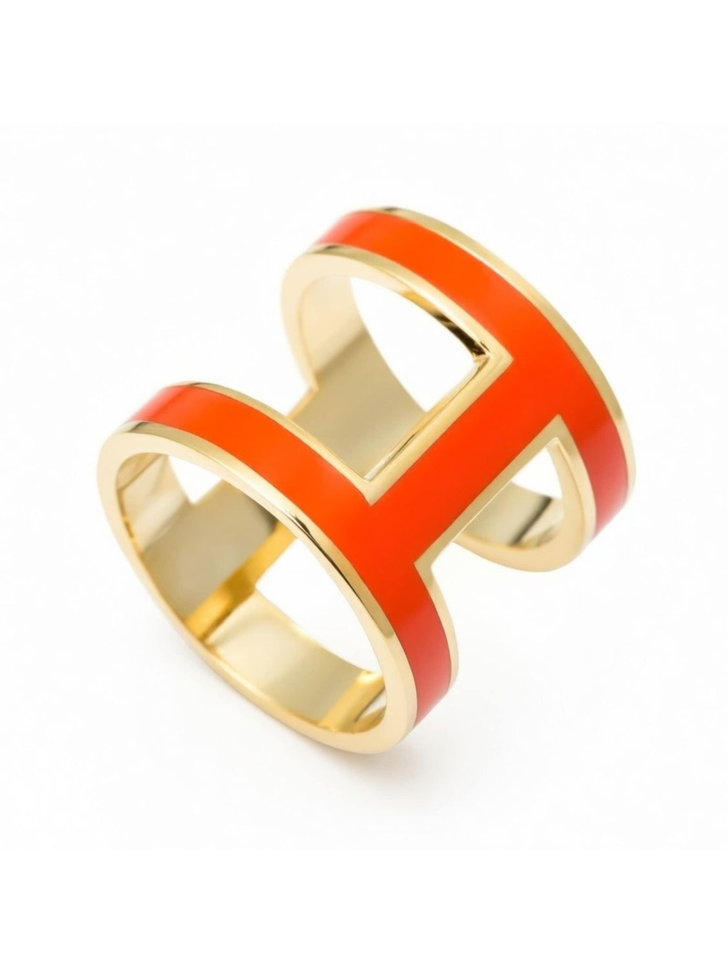 alberto cabale Halsduk 'Bague H' i röd: framsida