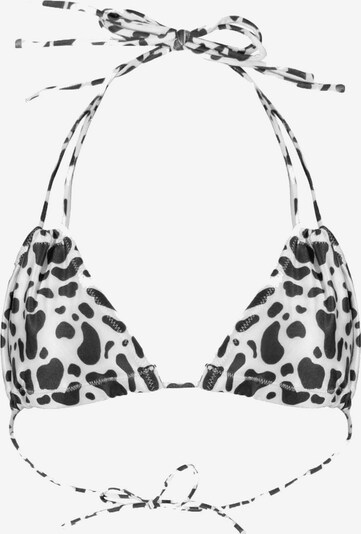 OW Collection Bikini gornji dio 'TROPICAL' u crna / bijela, Pregled proizvoda