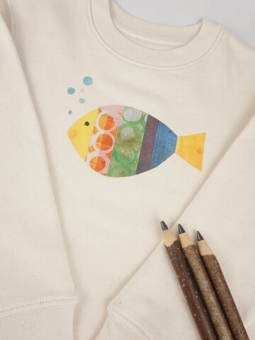 MelaDi Sweatshirt 'Fisch' in Weiß