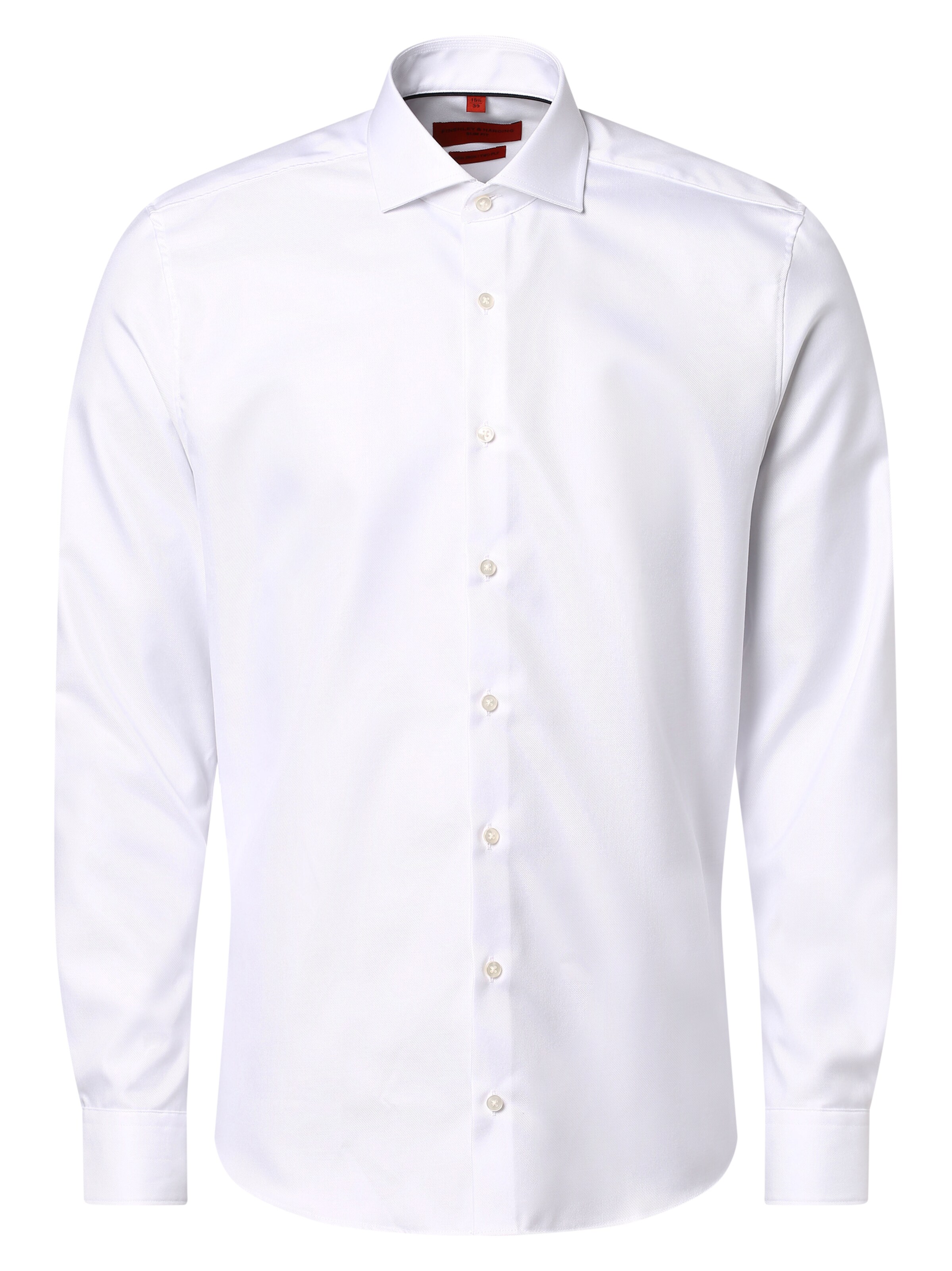 Coupe slim Chemise Finshley & Harding en blanc : devant