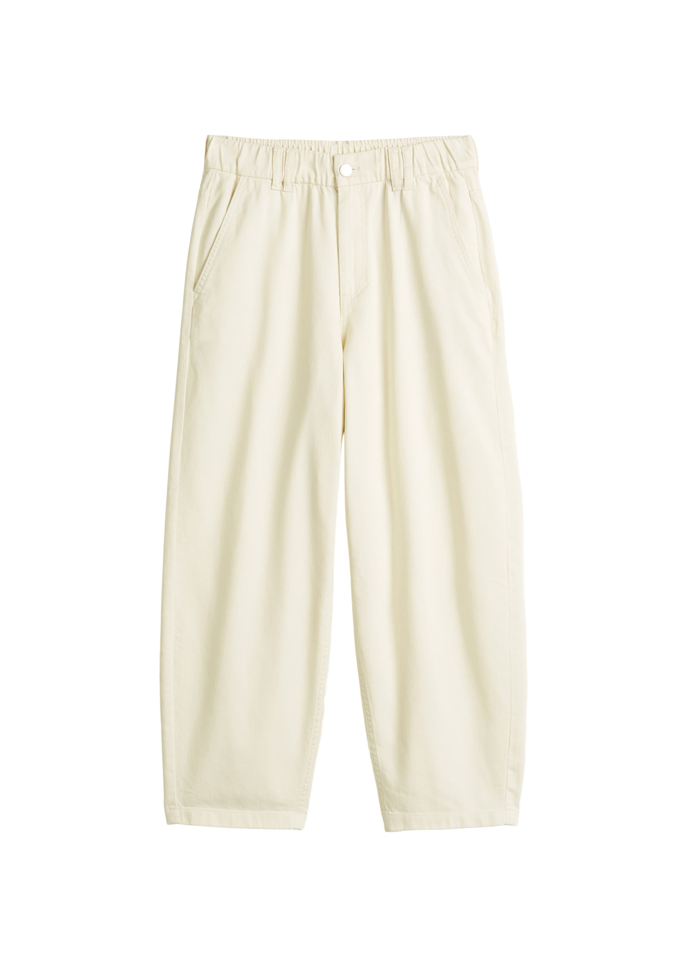 Marc O'Polo Tapered Jeans in Wit: voorkant