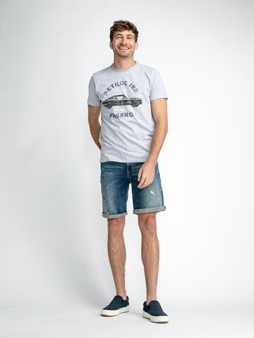 Petrol Industries Slimfit Shorts 'Blizzard' in Blau