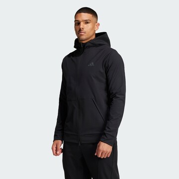 ADIDAS PERFORMANCE Athletic Jacket 'Designed For Training' in Black: front