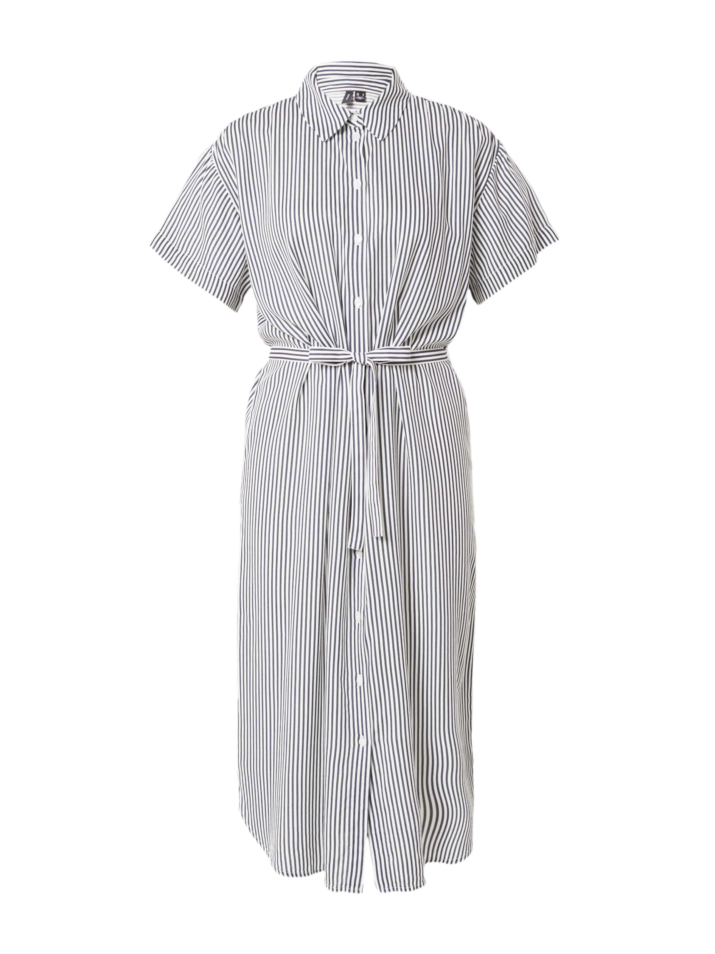 VERO MODA Shirt Dress 'Bumpy' in Marine Blue, White | ABOUT YOU