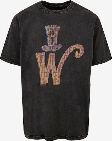 ABSOLUTE CULT T-Shirt 'Willy Wonka' in Schwarz: predná strana